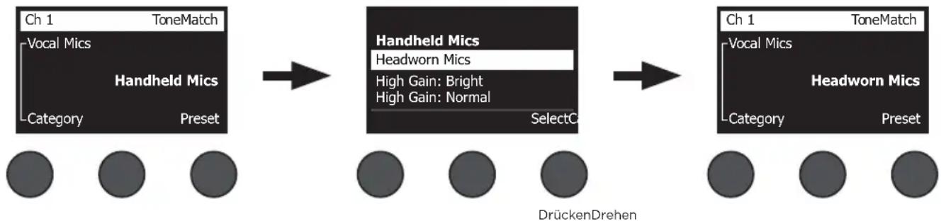 BOSE T4S ToneMatch - ToneMatch® Preset auswählen - 2