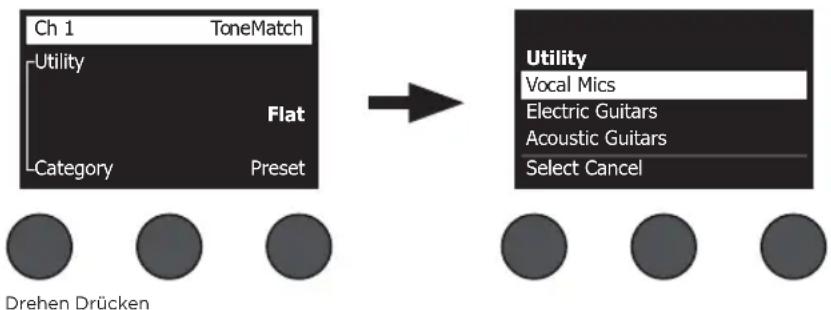 BOSE T4S ToneMatch - ToneMatch® Preset auswählen - 1
