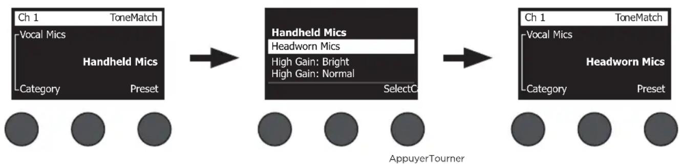 BOSE T4S ToneMatch - Choix d'une présélection ToneMatch® - 2