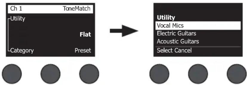 BOSE T4S ToneMatch - Selezione di un preset ToneMatch® - 1