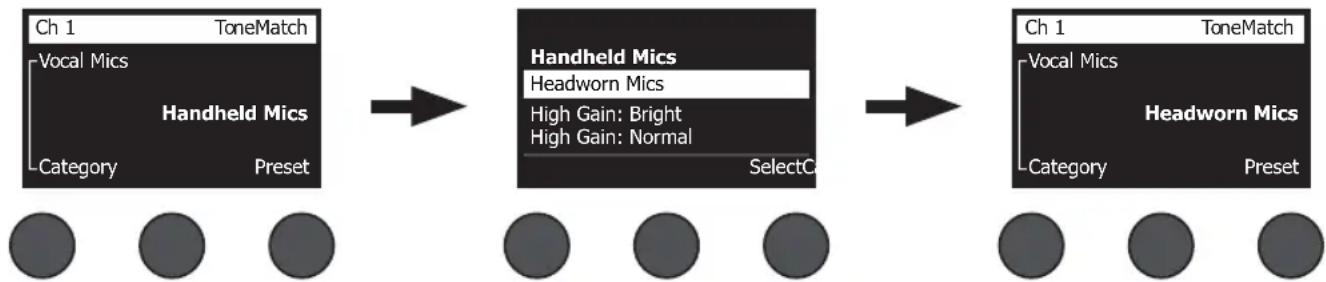 BOSE T4S ToneMatch - Selezione di un preset ToneMatch® - 2