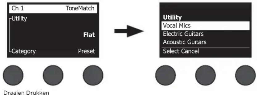 BOSE T4S ToneMatch - Een ToneMatch®-preset selecteren - 1
