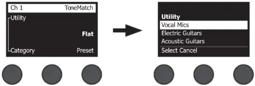 BOSE T4S ToneMatch - ToneMatch®プリセットを選択する - 1