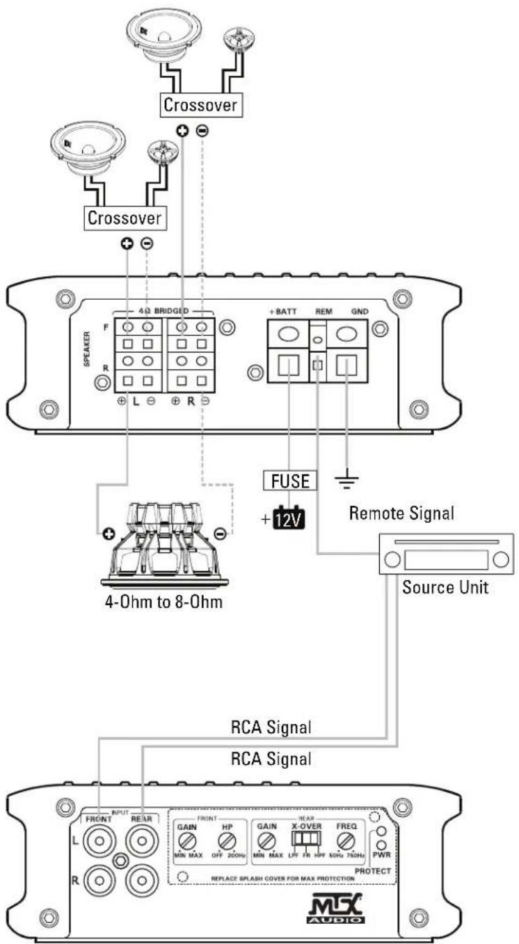 MTX Audio Thunder Marine WET500.1 - WIRING DIAGRAM - 1