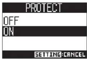 ZOOM LiveTrak L8 - Protection des projets - 2