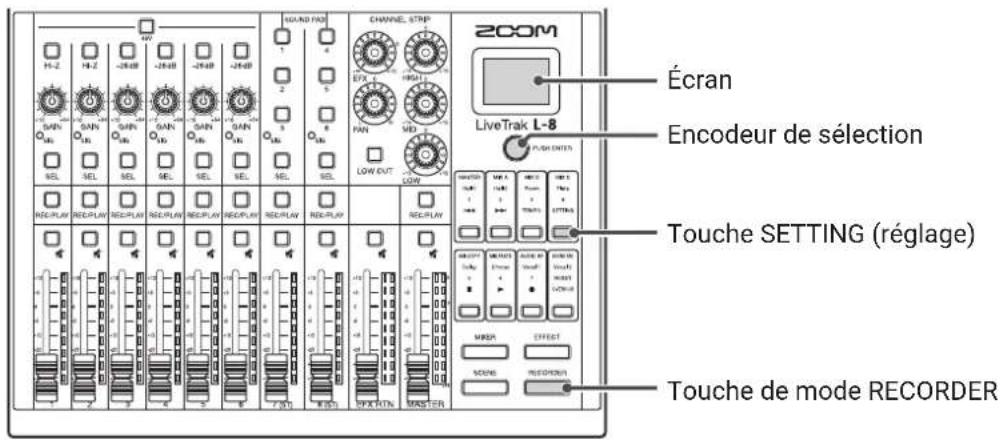 ZOOM LiveTrak L8 - Changement de la fréquence d'échantillonnage - 1