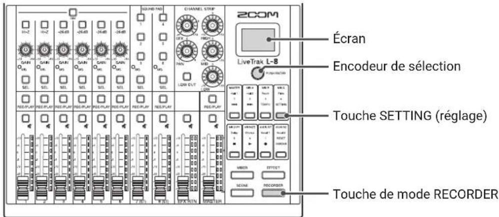ZOOM LiveTrak L8 - Activation du métronome - 1