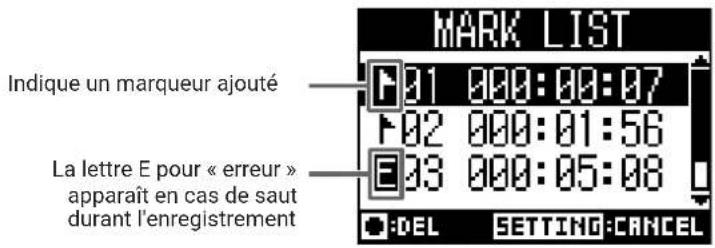 ZOOM LiveTrak L8 - Contrôle, suppression des marqueurs, déplacement entre eux - 2