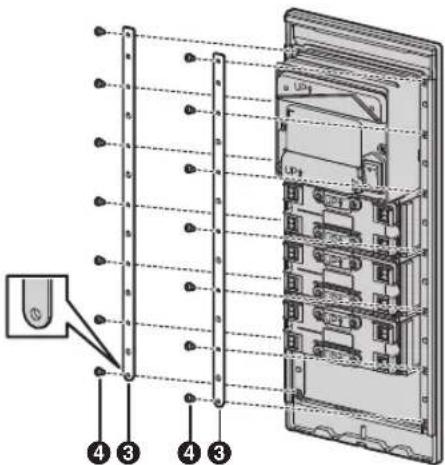 PANASONIC VLVM603 - Exemple: station d'accueil pour module caméra × 1 pièce + module de bouton × 3 pièces + panneau d'obturation × 1 pièce - 2