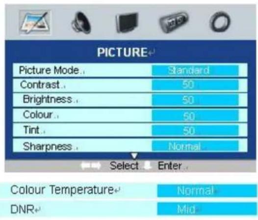 SEG Dakota - PICTURE menu options - 1