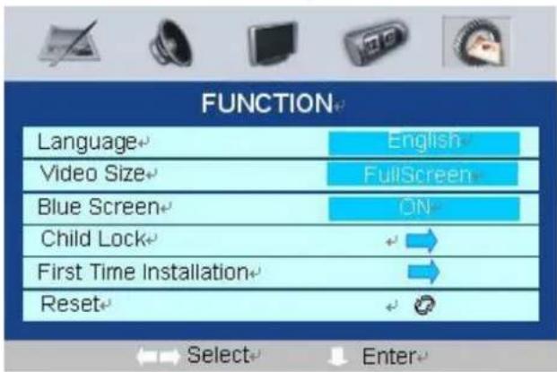 SEG Dakota - FUNCTION menu options - 1