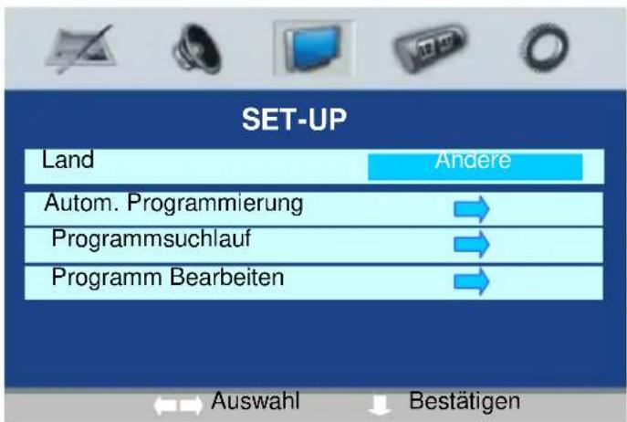 SEG Dakota - Optionen im Menu SET-UP - 1