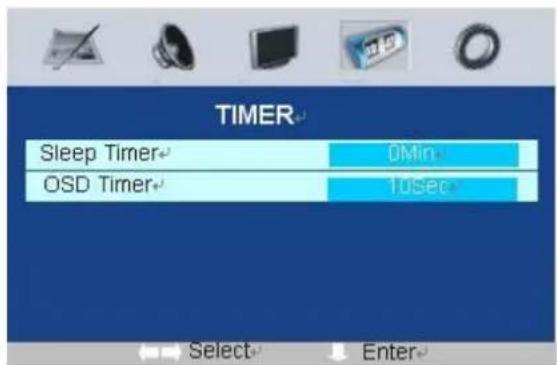SEG Dakota - TIMER menu options - 1