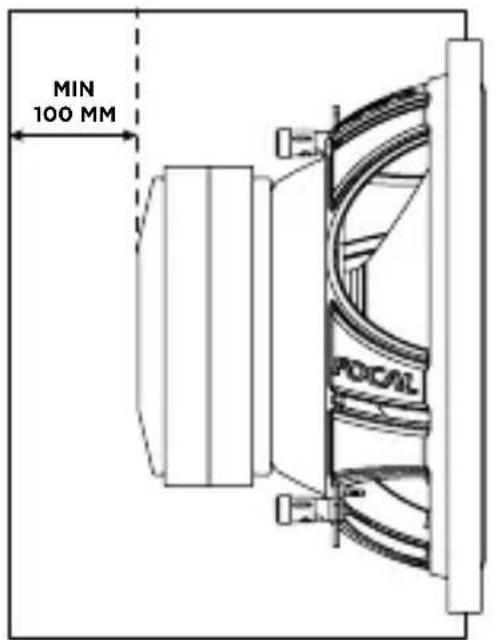 FOCAL Flax Evo P 25 FE - Préconisation d'installation en caisson/ Enclosure installation recommendation - 1