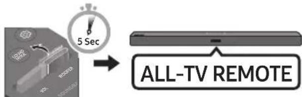 SAMSUNG HWT450 - Ha Samsung TV-vel rendelkezik, akkor a Soundbar hangerejét a Samsung TV-hez tartozó IR távirányítóval allithatja be. - 3