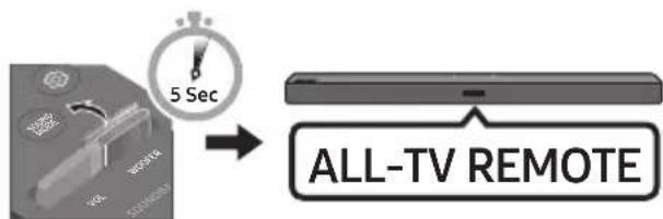 SAMSUNG HWT450 - Regulacja głowosnosci systemu Soundbar przy uzyciu pilota do televizora - 3