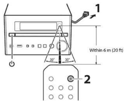 YAMAHA MCRB370D - Turning on the power - 1