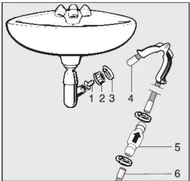 MIELE TWF 60040 CH - Raccordement direct au siphon d'un évier - 1