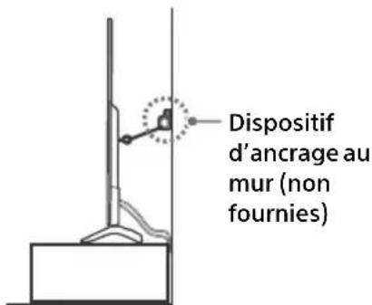 SONY KD49X720E - Fixer solidement le téléviseur à la base. - 4