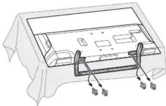SONY KD49X720E - Démonter le support de table du téléviseur. - 2
