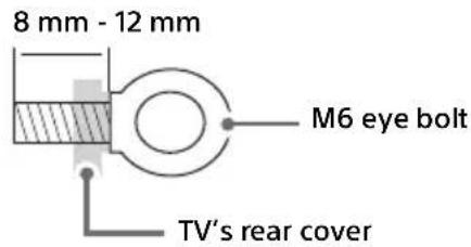 SONY KD49X720E - Anchor the TV to the wall by using bolts, wall anchor and chain (or rope). - 3
