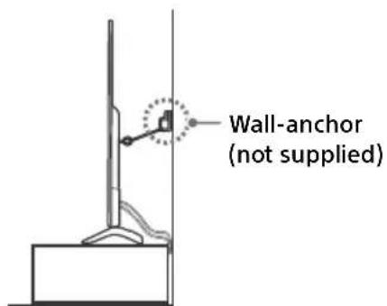 SONY KD49X720E - Anchor the TV to the wall by using bolts, wall anchor and chain (or rope). - 2