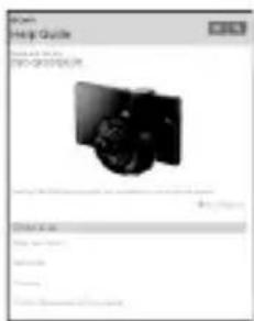 SONY Cybershot DSCQX100 - De Help-gids raadplegen - 2