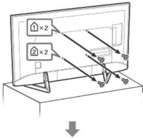 SONY Bravia XBR49X900F - Mesures recommandées pour fixer solidement le téléviseur - 2