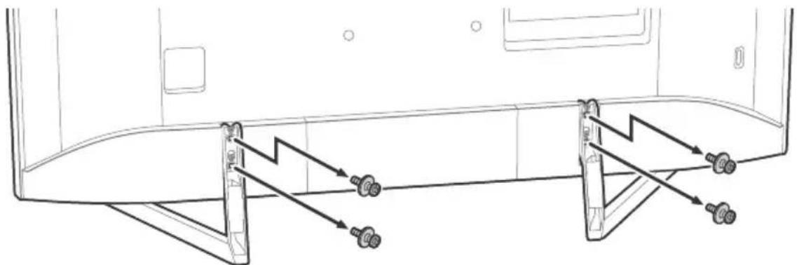 SONY Bravia XBR49X900F - Detaching the Table-Top Stand from the TV - 1