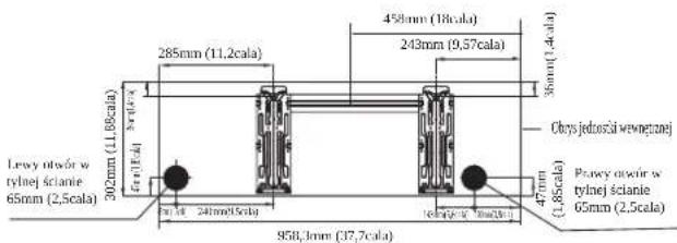 SAMSUNG AR18TXHQASIN - WYMIARY PŁYTY MONTAŻOWEJ - 3