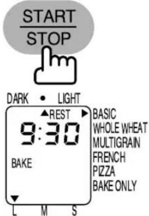 PANASONIC Bread Bakery SD206B - Utilisation du programmateur (le mode BAKE seulement) - 3
