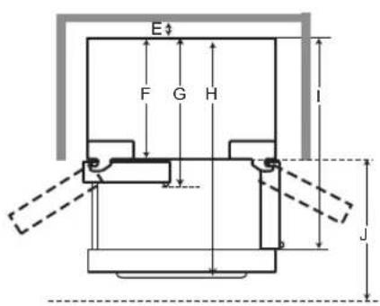 LG LMWC23626S - Dimensions et dégagements - 2