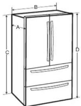 LG LMWC23626S - Dimensions and Clearances - 1