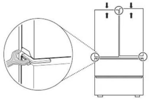 LG LMWC23626S - Alignment de la porte (modèle avec porte standard) - 1