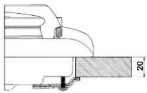 INDESIT PI 631 A (IX) - Schema di fissaggio dei ganci - 1