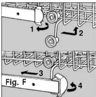 INDESIT DV 620 WH - How to adjust the Upper rack ... - 6