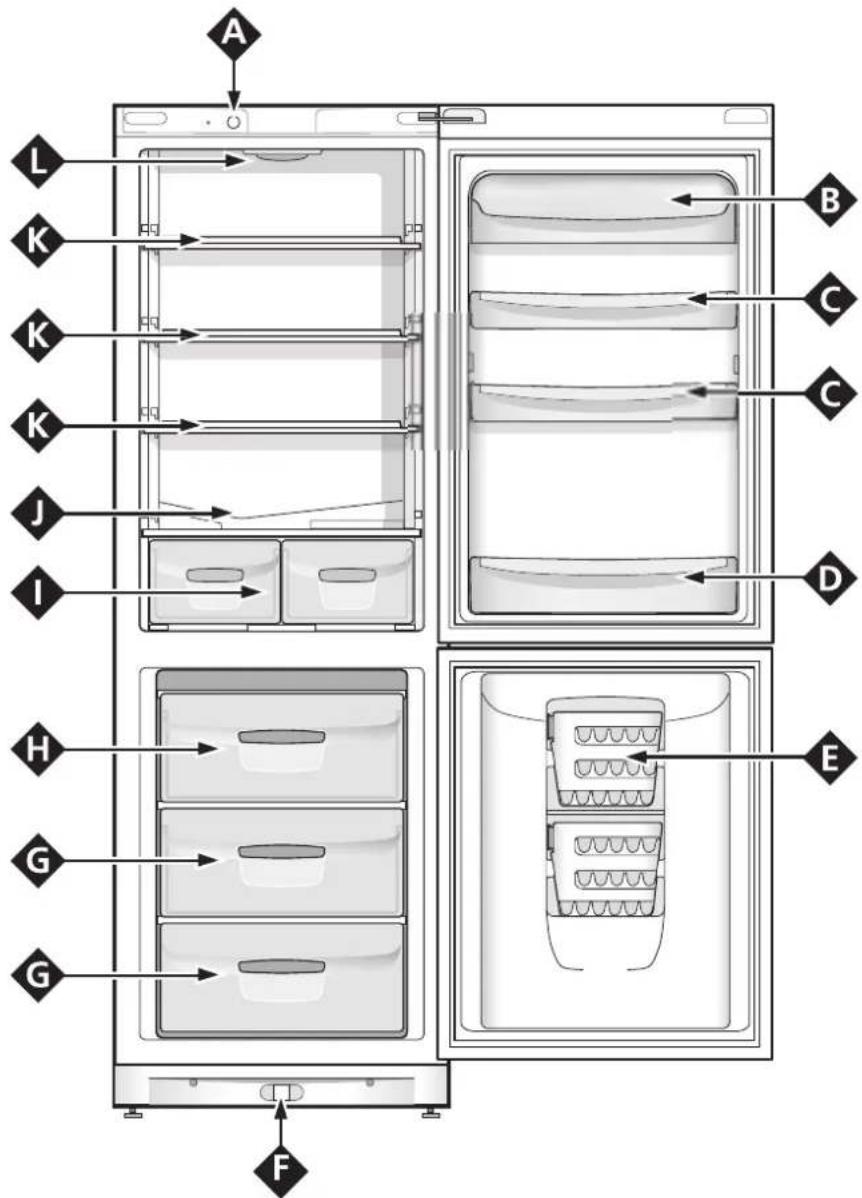 INDESIT BA 13 (FR) - Lodówko-zamrażarka z bliska - 15