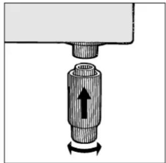 INDESIT K6C51(W)R - Mounting the legs (only on certain models) - 1