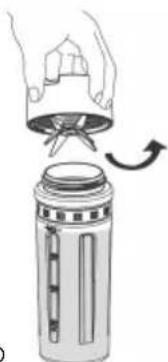 WILFA Activlife B2G800MB - Comment utiliser le shaker - 8