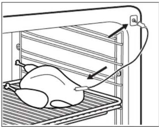 AEG BPE748280M - Comment utiliser : Sonde de cuisson - 1