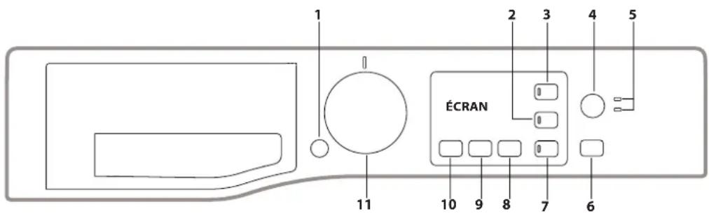 BAUKNECHT WATK Sense 96G6 DE - BANDEAU DE COMMANDES - 1