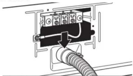 WHIRLPOOL YWED9620HW - Fixer le cable à raccordement direct au serre-câbles - 1