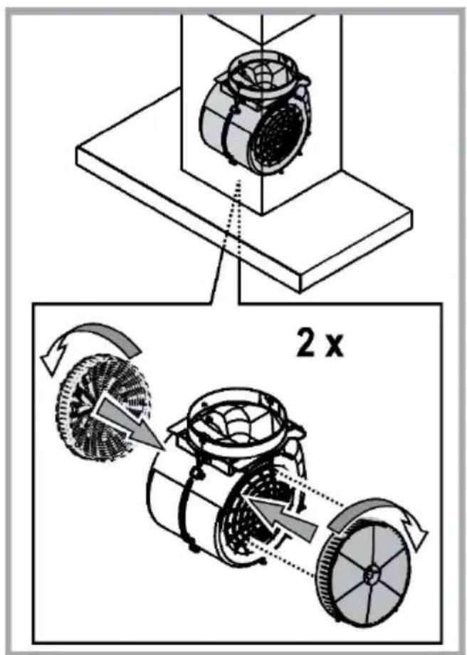 WHIRLPOOL WHSS 62F LT K - T2. VENTILATORMOTOR ON / ØG HASTIGHED - 1