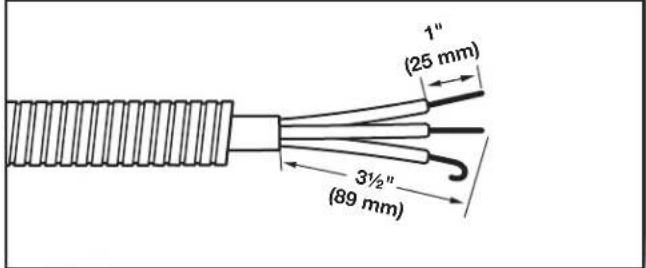 WHIRLPOOL WGD6120HC - Prepare el cable de 3 hilos para la conexión directa - 1