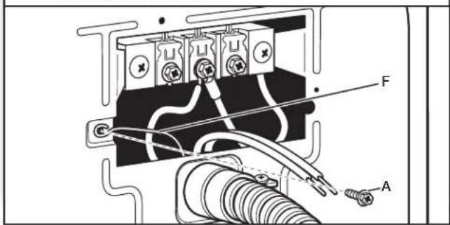 WHIRLPOOL WGD6120HC - Connecter le conducteur de liaison à la terre - 1