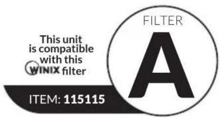 Winix AM90 - To purchase replacement Winix filters: - 1