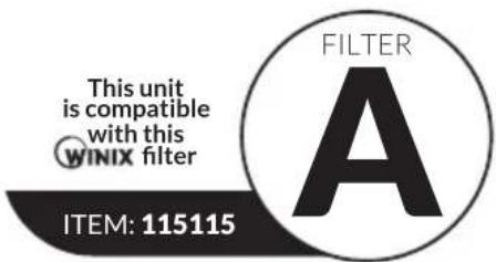 Winix AM90 - To purchase replacement Winix filters: - 1