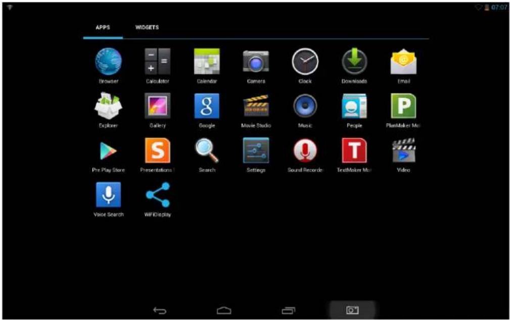HANNSPREE HANNSpad SN14T7 - Menu d'application - 1