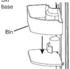 GE PFD28KYNFS - To place rotating bin into door: - 2