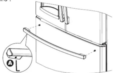 GE PFD28KYNFS - INSTALE EL MANGO DE LA PUERTA DEL CONGELADOR - 1